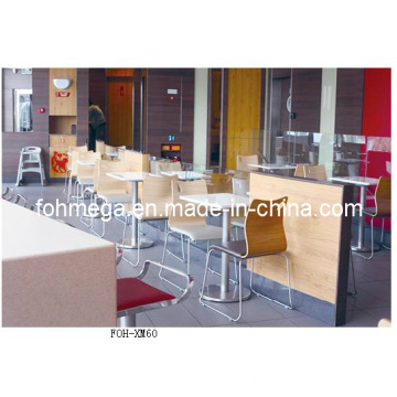 Vente en gros de table et chaise de meubles de restaurants fast food modernes (FOH-XM60)